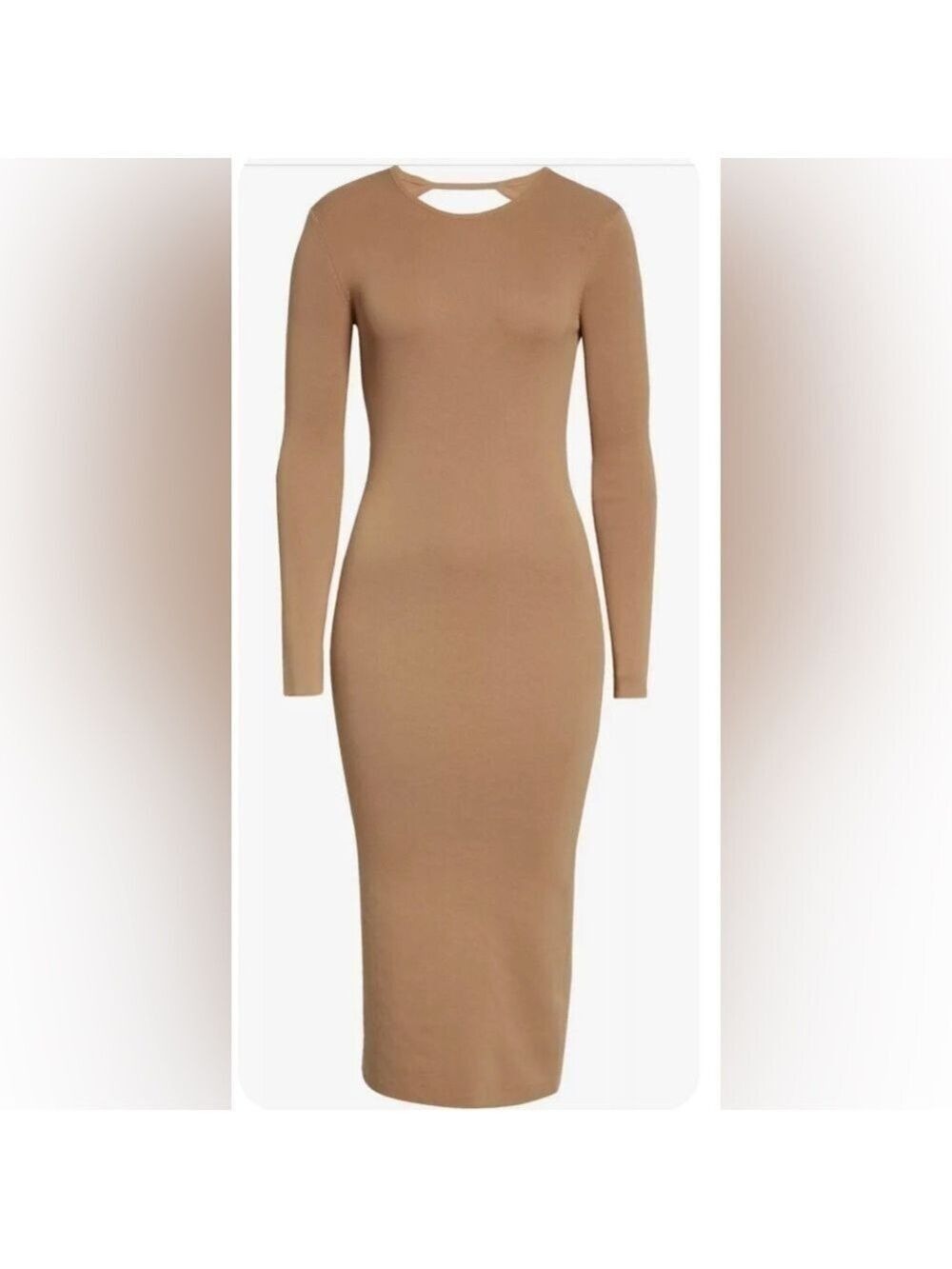 A.L.C. Conley Cut-Out Body-con Midi Dress Size Small Brown
